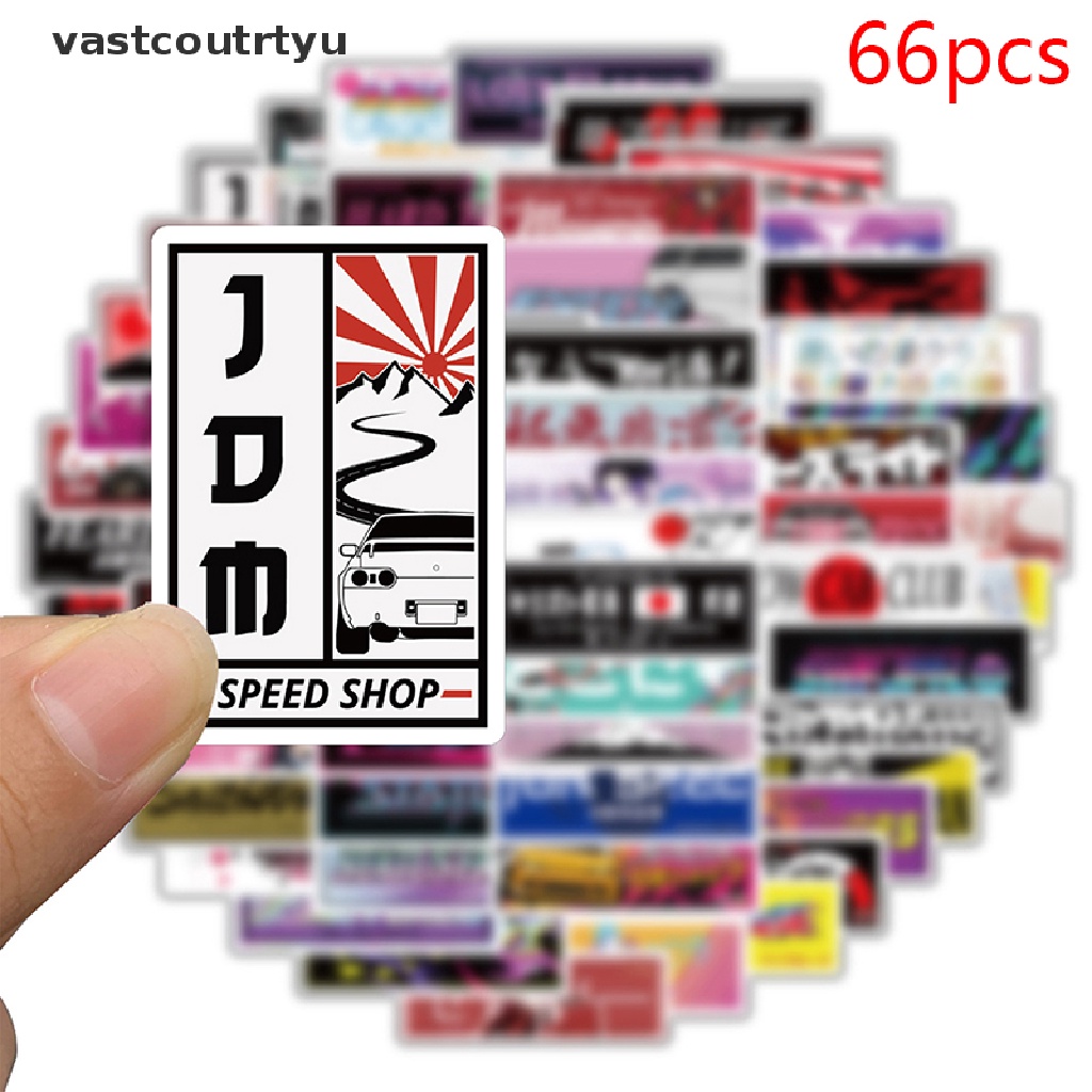 Bộ 66 Miếng Dán Graffiti Nhật Bản Cá Tính Trang Trí Laptop Vali DIY