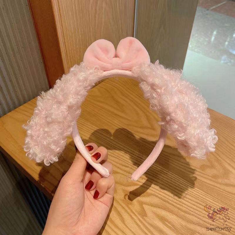 Băng Đô Cài Tóc Hình Tai Cún Bông Phong Cách Hàn Quốc Cho Bé Gái