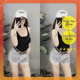 Áo ba lỗ cổ rộng chất thun tăm