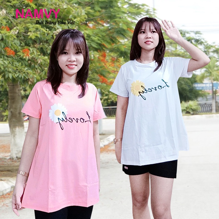 Áo thun cho mẹ bầu và sau sinh cotton dày mịn đẹp