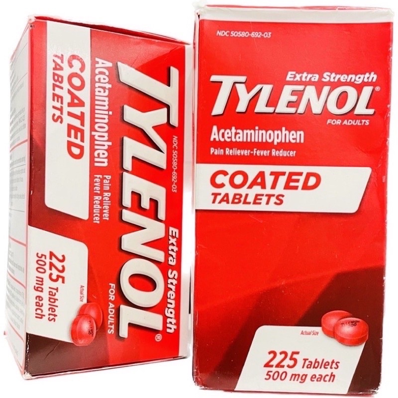 Viên uống 𝙏YLÊ𝙉ÔL Acetaminophen Extra Strength 500mg 225 Coated Tablets Mỹ