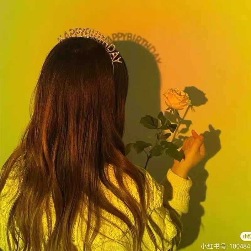 Băng Đô Cài Tóc Họa Tiết Chữ Happy Birthday Phong Cách Hàn Quốc