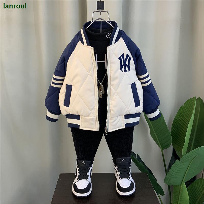 Áo Khoác Bóng Chày Lót Nhung Dày Dặn Phong Cách Mới 2022 Cho Bé Trai