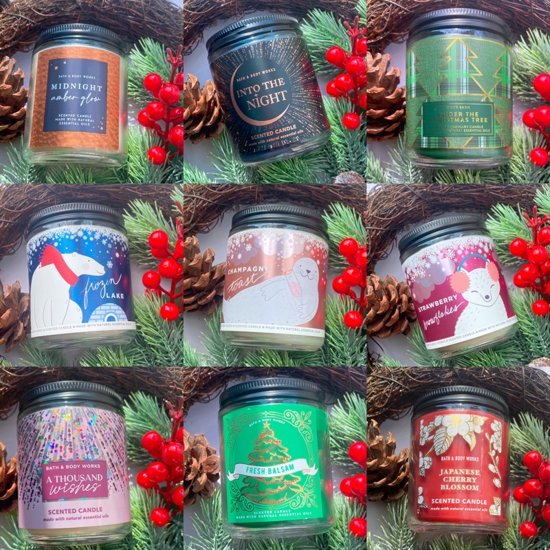 NẾN THƠM BATH & BODY WORKS CHUẨN AUTH CÁC MẪU BEST SALE VỎ NOEL