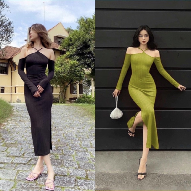 ĐẦM BOBY✅👗XẺ TÀ CỔ YẾM KIỂU DÁNG SEXY