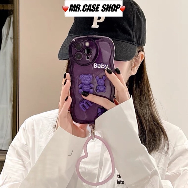 [ Có ip 14 ] Ốp lưng điện thoại iphone sicker thỏ tím bằng 14ProMax 7plus/8/8plus/x/xs/11/12/13/pro/max - Mr.Case