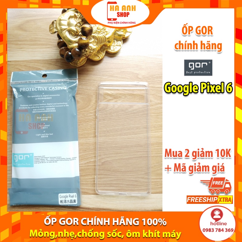 Bộ 2 Kính Cường Lực Google Pixel 6 hãng GOR cao cấp Full viền đen theo máy