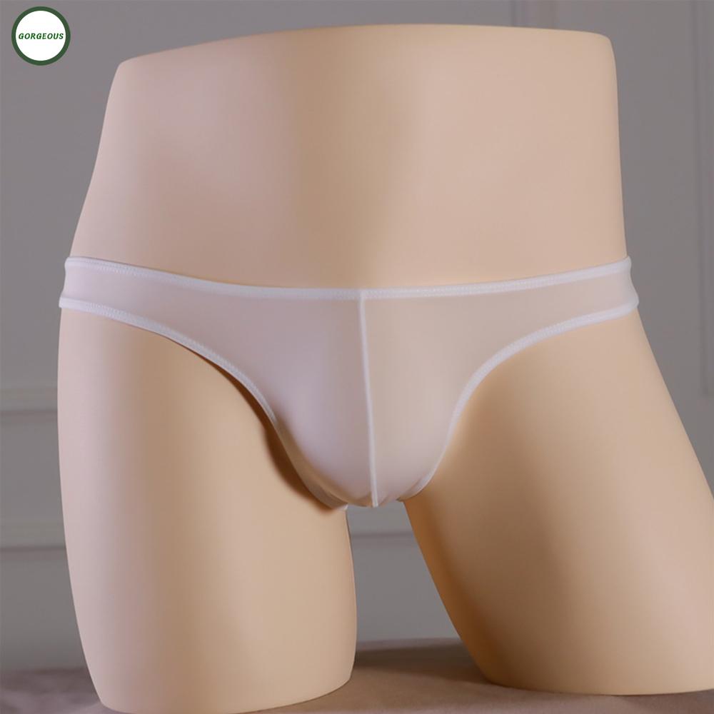 GORGEOUS~Men Thong Underpants Underwear Bulge Pouch Comfortable Ice Silk Low Waist