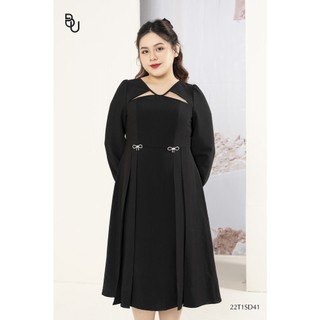Đầm dáng dài khoét ngực bấu ly bigsize - 22t1sd41 -