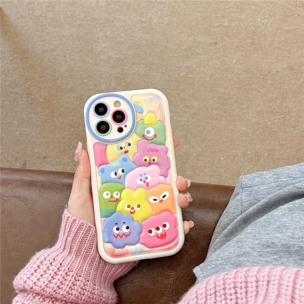 Ốp Điện Thoại Da Viền tpu Dẻo In Họa Tiết Hoạt Hình Góc Tròn Cho iphone 15 pro max 14 pro max 13 pro max 12 pro max