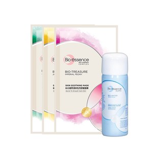 Combo Nước khoáng dưỡng da Bio-Water Bio-Essence Water Energizing Water 30ml + Bộ 3 mặt nạ Bio-essence 20ml