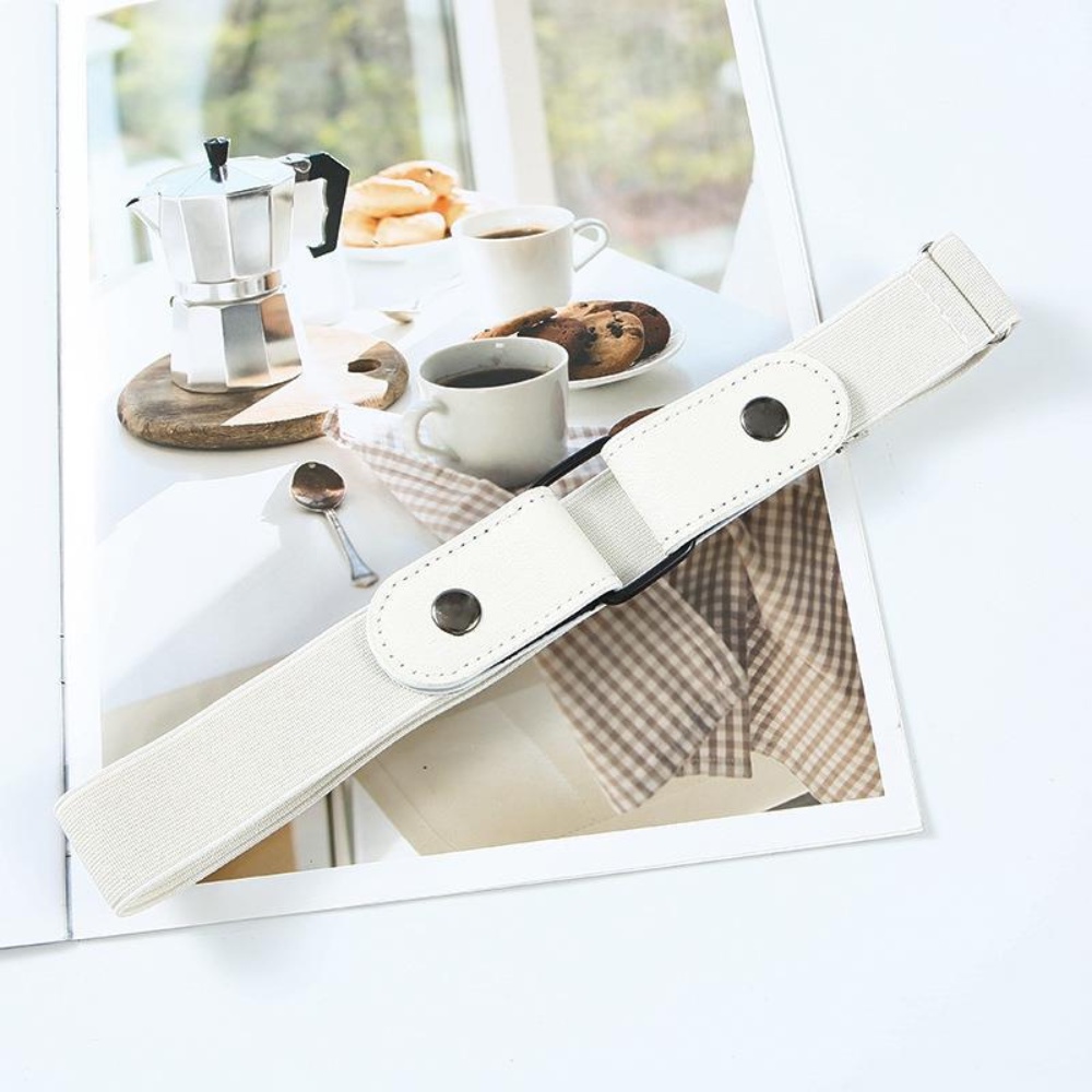 Thắt Lưng Co Giãn Không Đường May Màu Trơn Đơn Giản Cho Nam Và Nữ