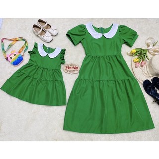 Set đầm đôi đơn giản cho Mẹ & bé Gái