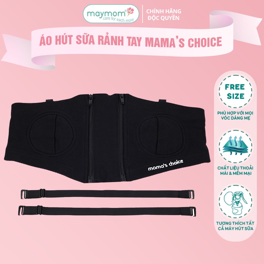 Áo Hút Sữa Rảnh Tay Mama's Choice, Giúp Mẹ Vắt Sữa Dễ Dàng, Chất Liệu Thoáng Khí, Freesize, Giữ Phễu Chắc Chắn