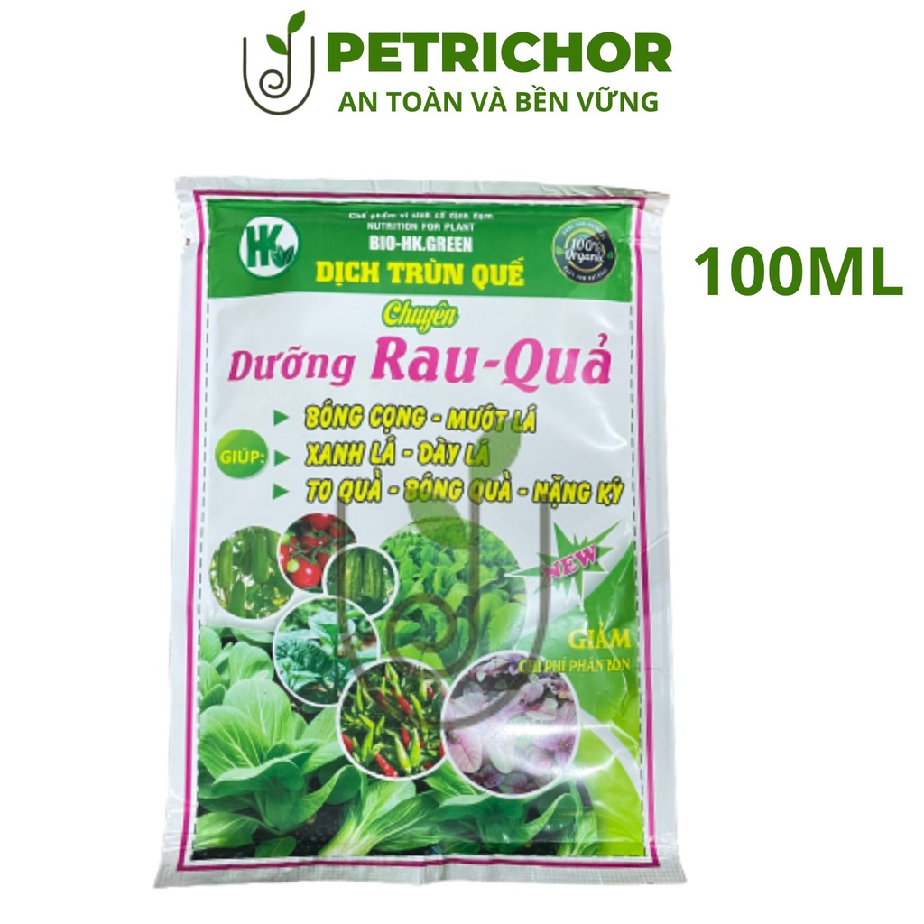 Chế phẩm cao cấp vi sinh Dịch Trùn Quế - chuyên dùng Dưỡng Rau Quả - Gói 100ML