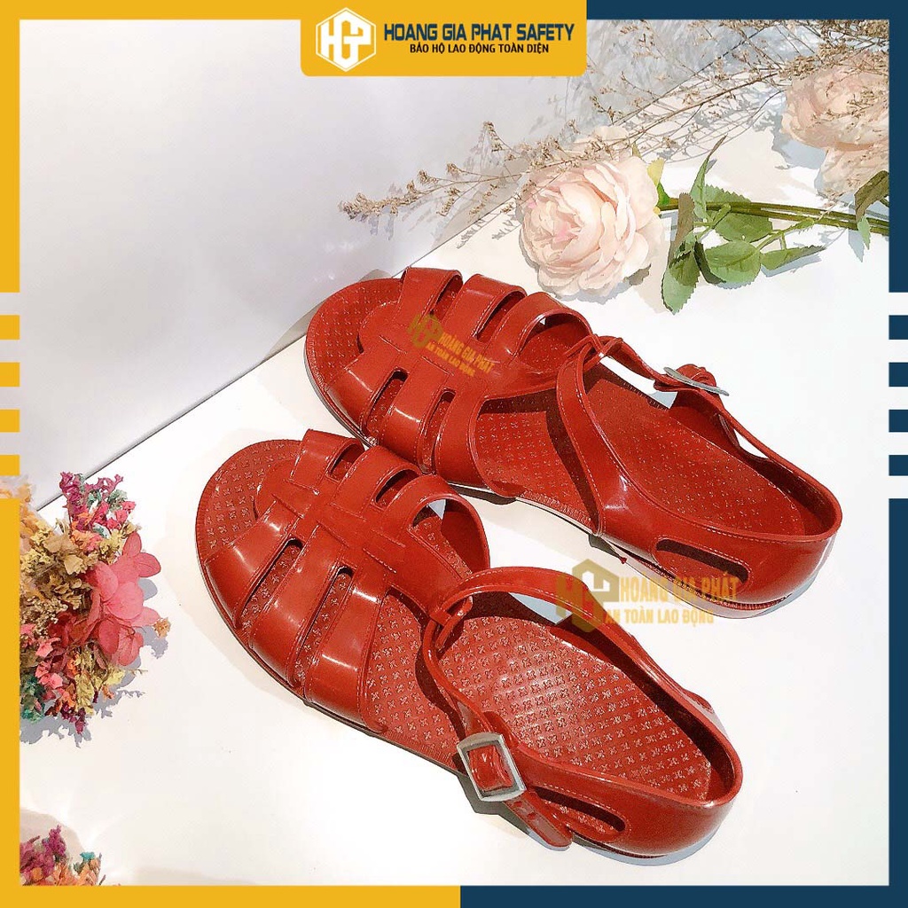 Dép rọ Hoa San HS26 - Chất liệu nhựa dẽo PVC - Đi mưa, chống trơn trợt