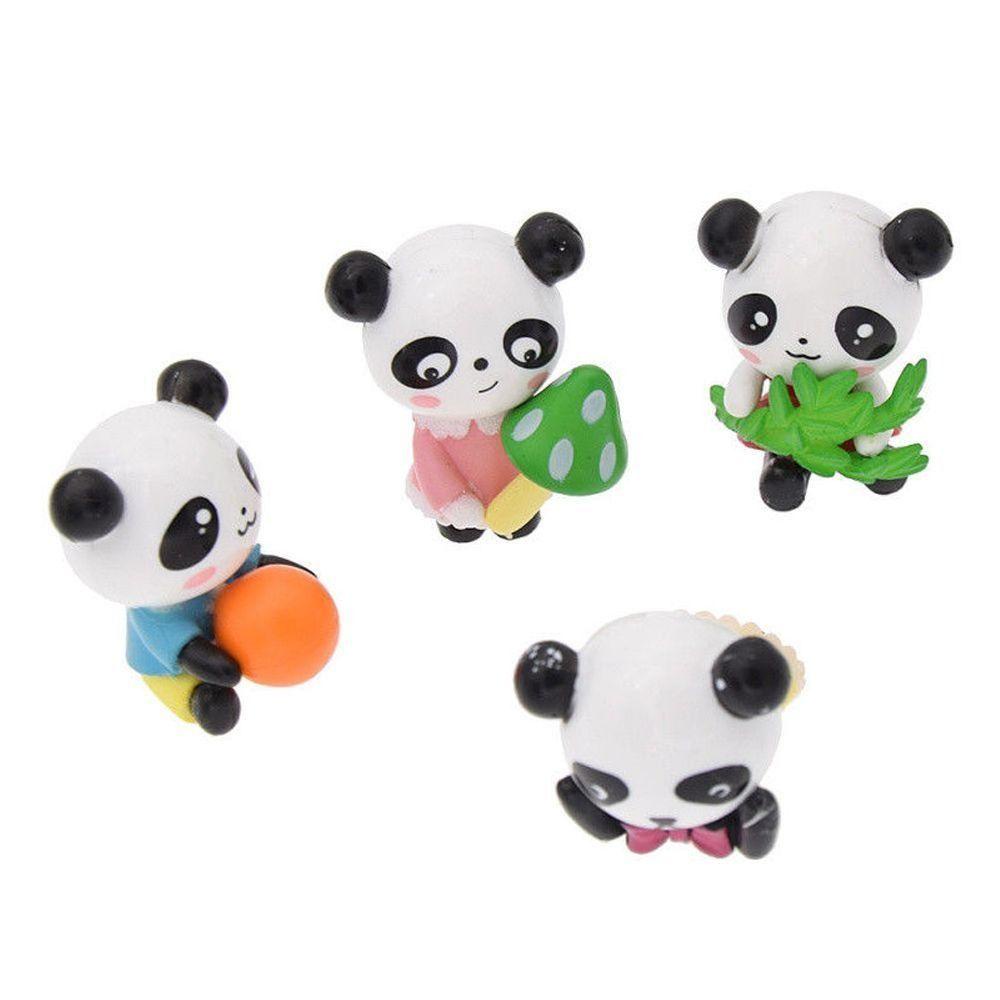 IVORY Mô Hình Trái Cây / Gấu Trúc Dễ Thương Dùng Trang Trí Tiểu Cảnh DIY
