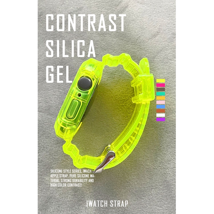 One Dây Đeo Trong Suốt Nhiều Màu Cho Đồng Hồ Thông Minh iwatch 45 / 44 / 42 / 41 / 40 / 38mm series 8 / 7 / 6 / 5 / 4 / 41 / 40 / 3