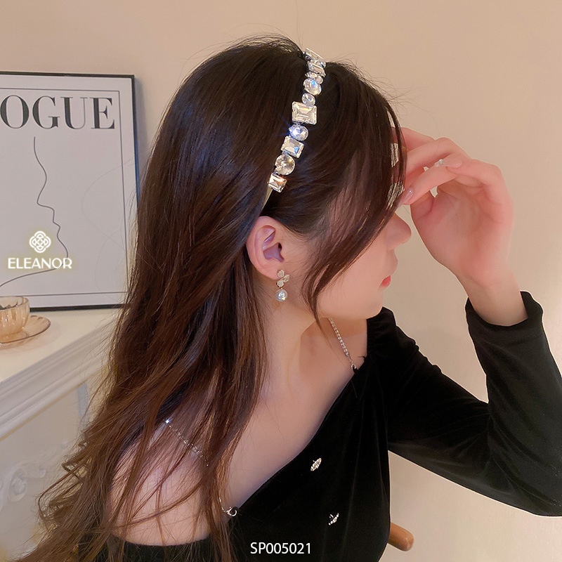 Băng đô cài tóc nữ Eleanor Accessories viền đính đá basic phụ kiện tóc 5021