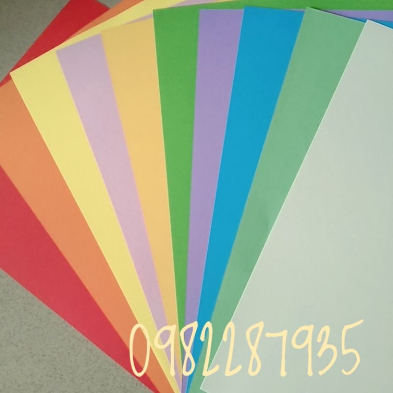 Set 10 tờ bìa màu A3 cứng mix 10 màu
