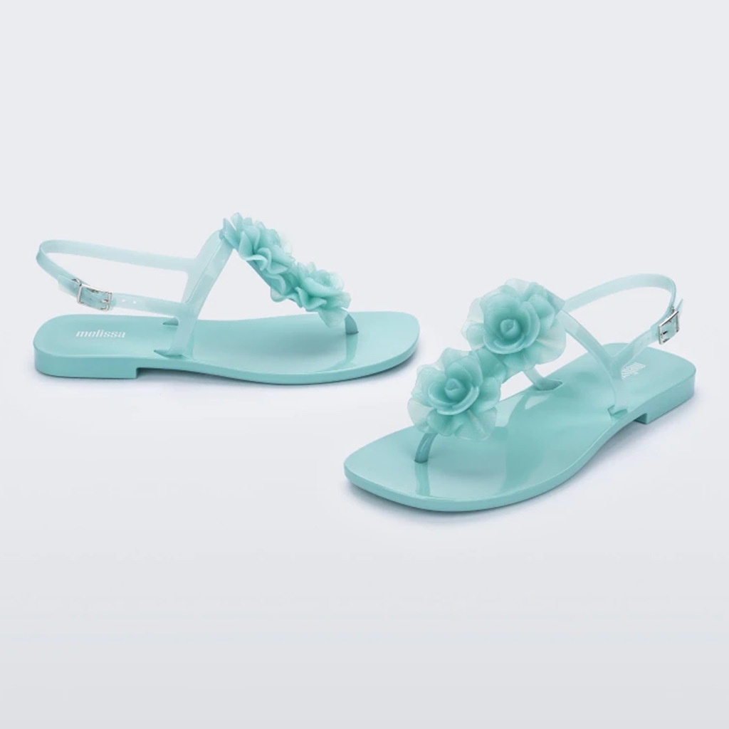 Melissa Giày Xăng Đan Jelly Đế Mềm Hình Hoa Trà Thời Trang Đi Biển