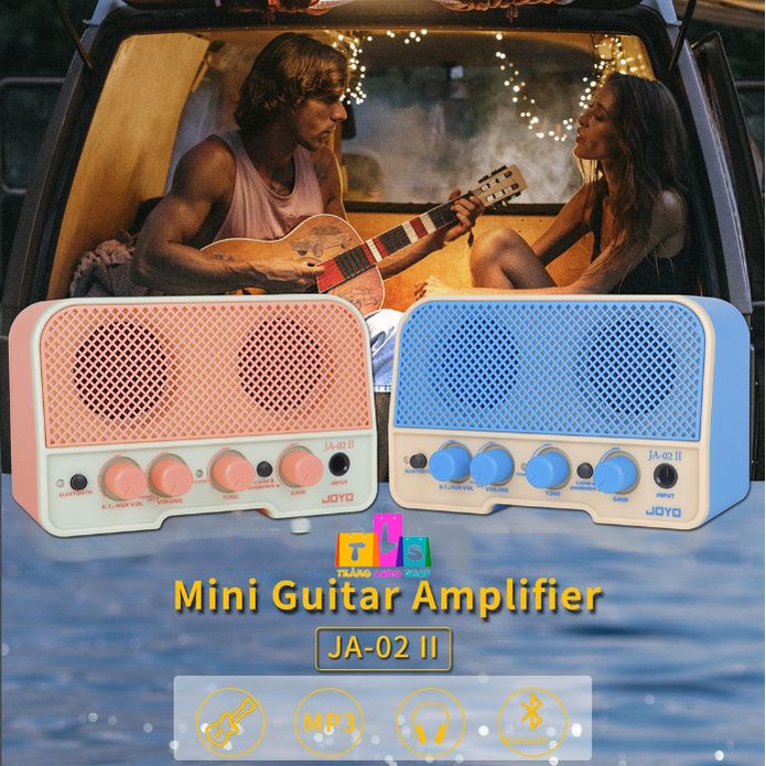 JOYO JA-02 II 5W - Loa Amply Mini Guitar Điện Dual Channel Clean &amp; Overdrive Pin Sạc TypeC, Bluetooth 5.0 AUX IN