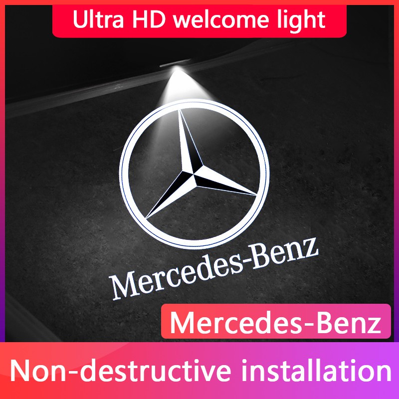 Bộ 2 Đèn Chiếu Laser Cảnh Báo Gắn Cửa Xe Hơi Mercedes Benz A-B-C-E-S-Class C-200-300 - GLC200-G