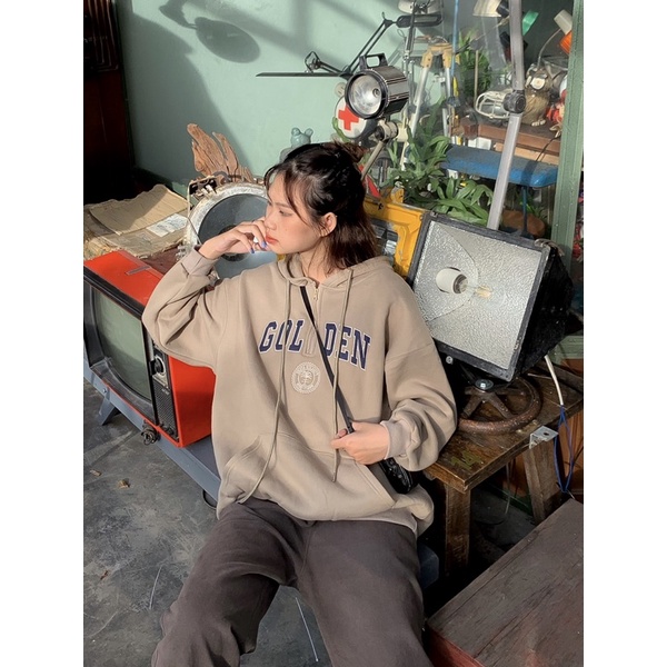 Áo Hoodie Phối ZIP GOLDEN