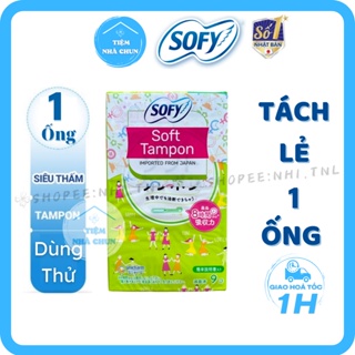 BVS - TÁCH LẺ 1 ỐNG - Băng Vệ Sinh Sofy Soft Tampon Super Siêu Thấm Nhật
