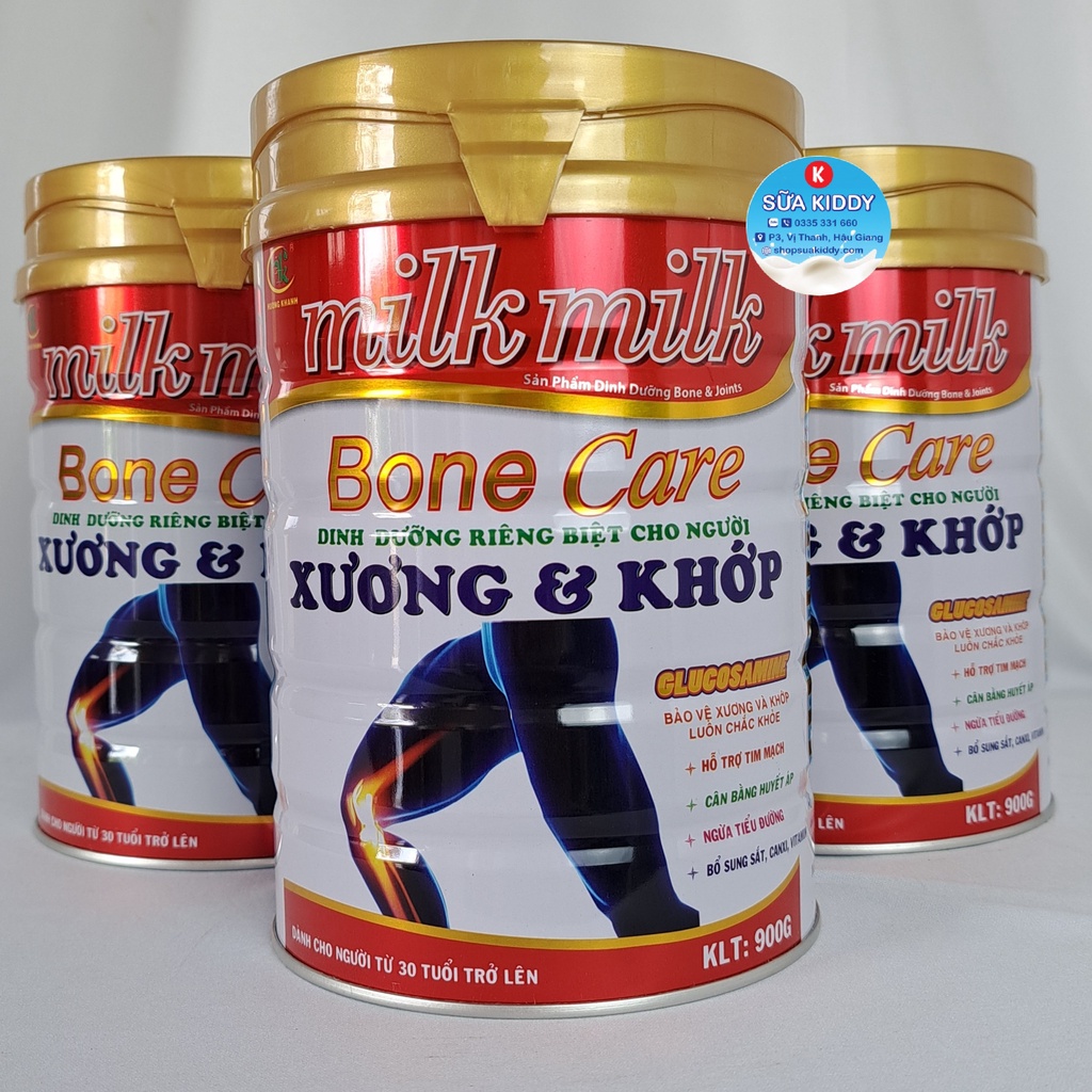 Sữa xương khớp, tiểu đường, huyết áp Milkmilk Bonecare 900G