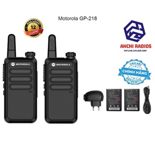 Bộ 02 Máy bộ đàm Motorola GP-218 Siêu Nhỏ - Âm Thanh Lớn - Pin Dung Lượng