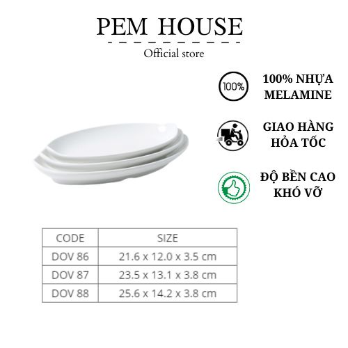 Dĩa Nhựa Melamine Horeca Quán Ăn