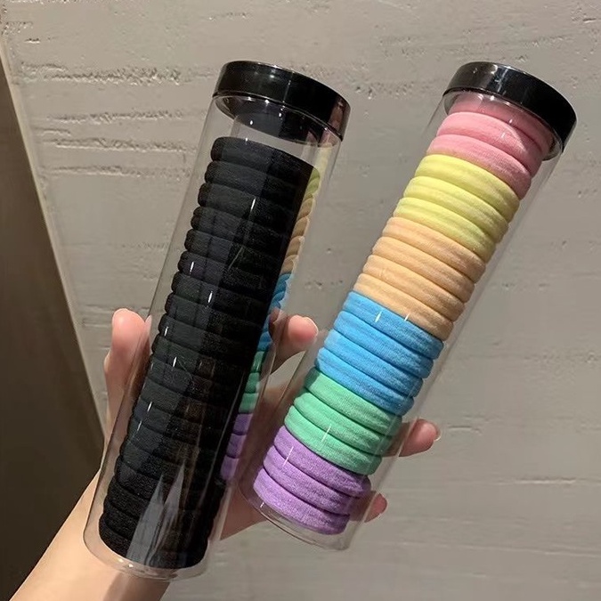 Dây Buộc Tóc Cao Su Dày Co Giãn Không Đường May Phong Cách Hàn Quốc