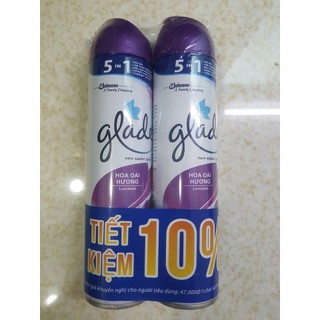Bộ đôi glade xịt thơm phòng hương lavender 280ml