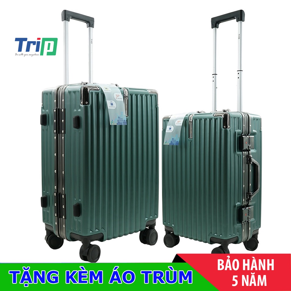 Bộ 2 vali khung nhôm nắp gập TRIP A91 bảo hành 5 năm
