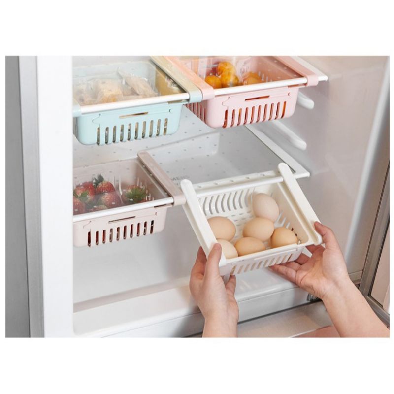 RỔ CÀI TỦ LẠNH, RỔ NHỰA TO ĐỂ RAU CỦ QUẢ RÁO NƯỚC, KHAY ĐỰNG ĐỒ GÀI TỦ LẠNH GẤP GỌN