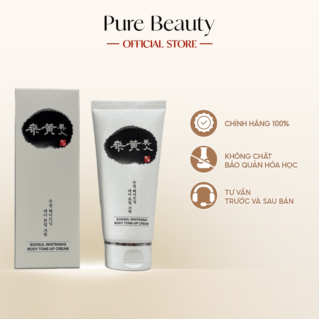 Kem dưỡng trắng body SOOSUL giúp da trắng bật tone, che khuyết điểm, vết thâm, vết sần sùi thô ráp hiệu quả 150ml