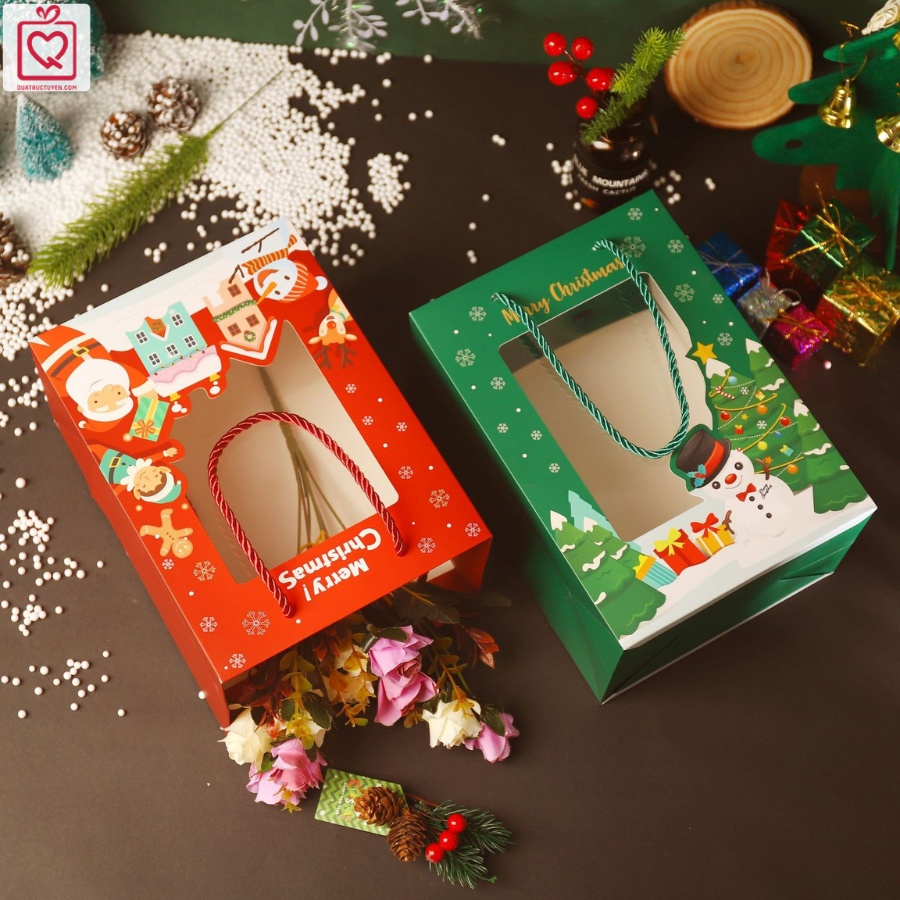 Túi quà giáng sinh Noel, Túi giấy đựng quà hoạ tiết Noel đẹp mắt