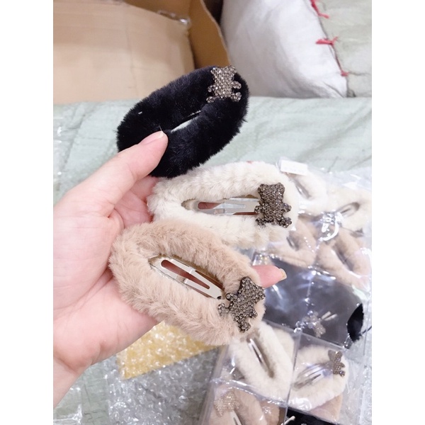 Sỉ 10 kẹp tách lông to mẫu đẹp gắn charm đá