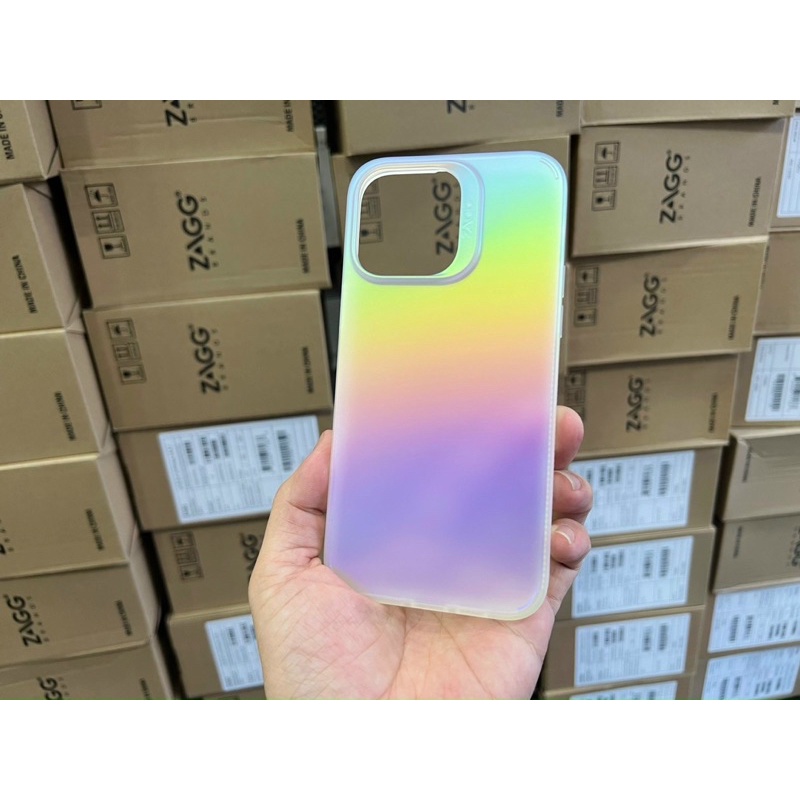 Ốp ZAGG lưng nhám ánh cầu vồng ip 14 plus/ ip14 pro/ ip14 pro max