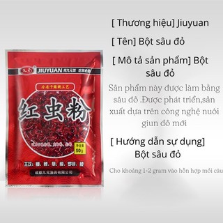 Mồi bột khô trùng chỉ đỏ trộn mồi câu cá siêu nhạy
