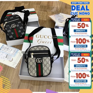 Túi đeo chéo gucci nam nữ, túi đeo chéo gc hàng cao cấp, tag thẻ da thật hàng loại 1