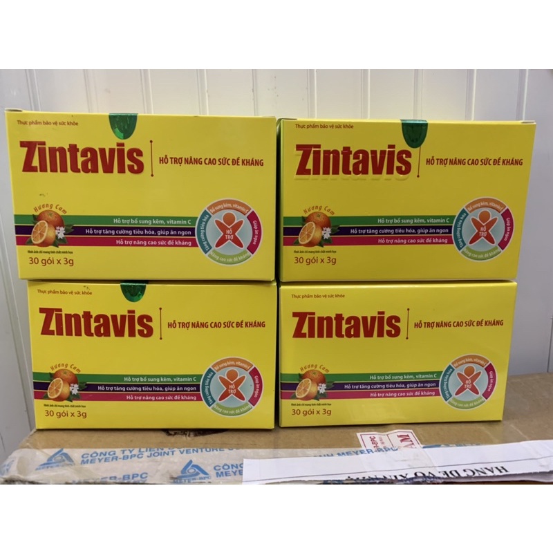 Zintavis hộp 30 gói- giúp bổ sung kẽm, vitamin C, tăng cường tiêu hoá, giúp ăn ngon