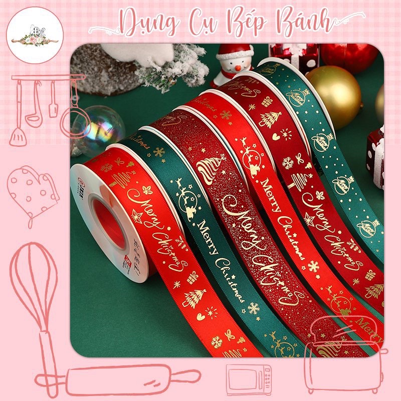 Ruy Băng Trang Trí Chủ Đề Merry Chirst Mast