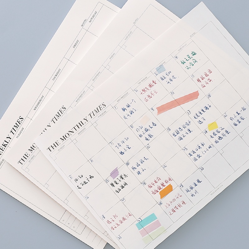 Kế hoạch sách Weekly planner Time Manager B5 60 drap To Do List, School Memo pad Statphiền book planner