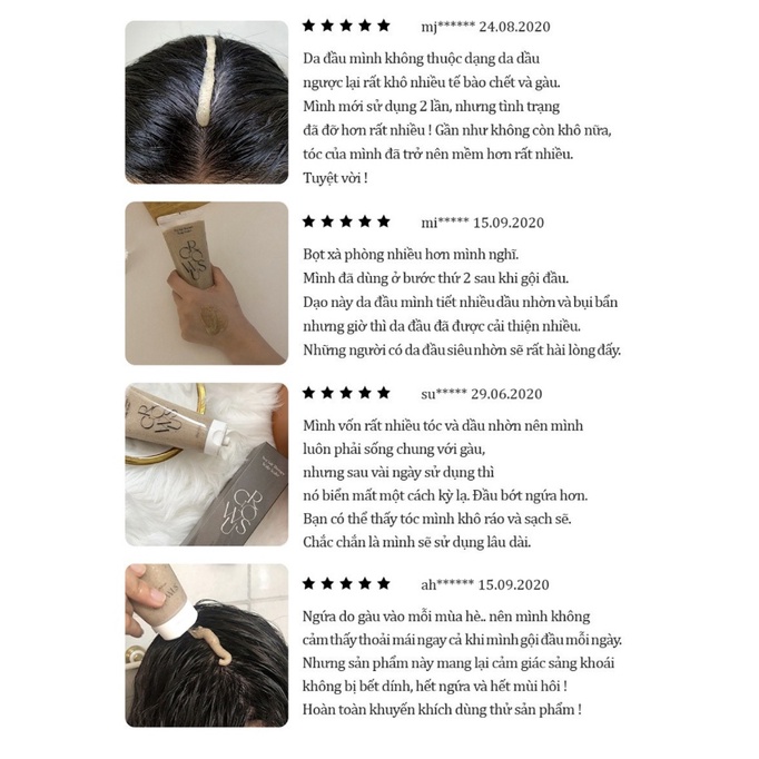 Tẩy da chết tóc GROWUS SEA SALT THERAPY SCALP SCALER
