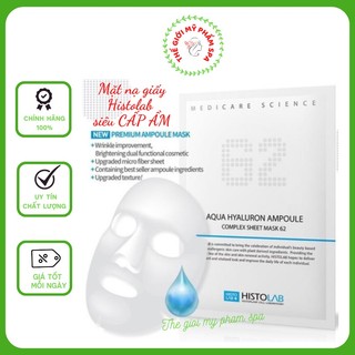 Mask 62 Mặt nạ giấy dưỡng ẩm Aqua Hyaluron 62% Histolab chính hãng Hàn Quốc | Thegioimyphamspa