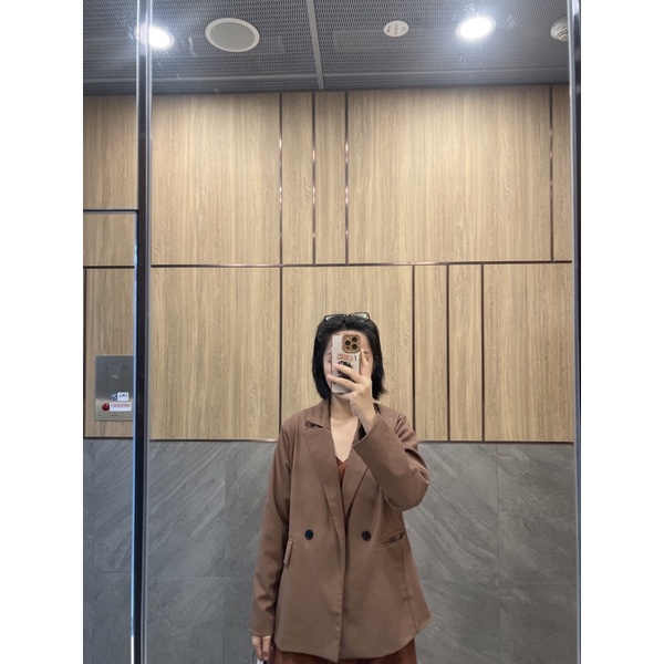 Pass áo vest blazer giá rẻ cho sinh viên size M 48-55kg - thanh lý blazer vest nâu