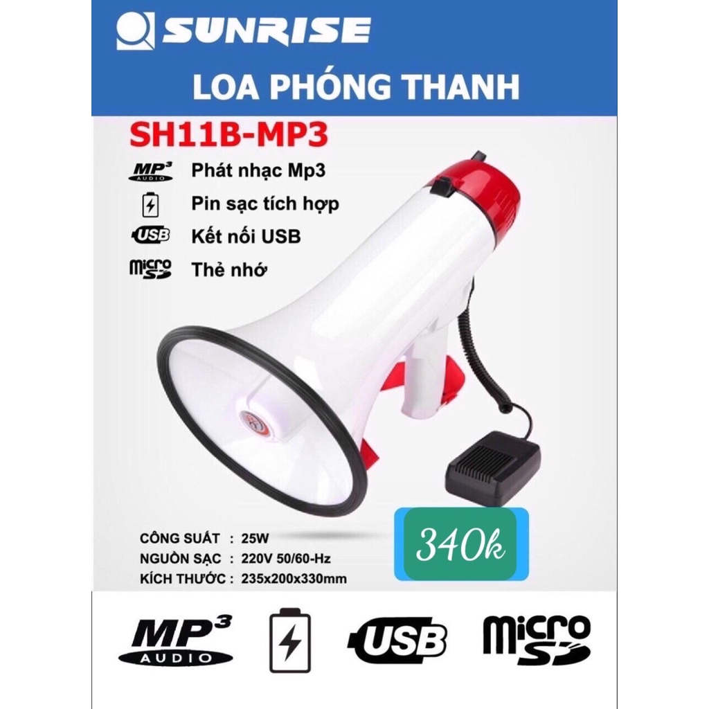 Loa phóng thanh cầm tay Mini Sunrise