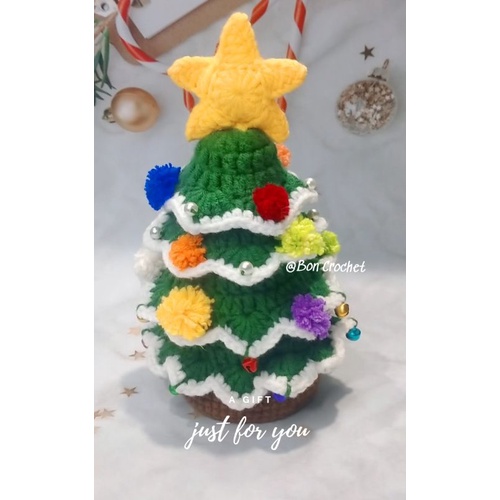Bon Crochet [Handmade] Cây thông Noel trang trí bằng len